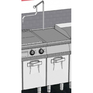 Модуль нейтральный серии 700,  400х730х900мм, борт, закрытый, 1 дверь, нерж.сталь, кран (Новое, после выставок)