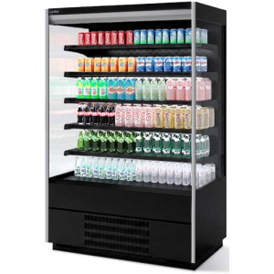 Горка холодильная Chilz BERG 125 RAL9005+Зеркальные боковины+Ночная шторка Berg 125 (RAL9005)