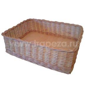 Корзина L 40см w 30см h 12см, плетеная, лоза, шинка