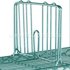 Разделитель решетчатый для полки 355мм, h203мм, сталь с покрытием Metroseal3-Microban, для влажных помещений